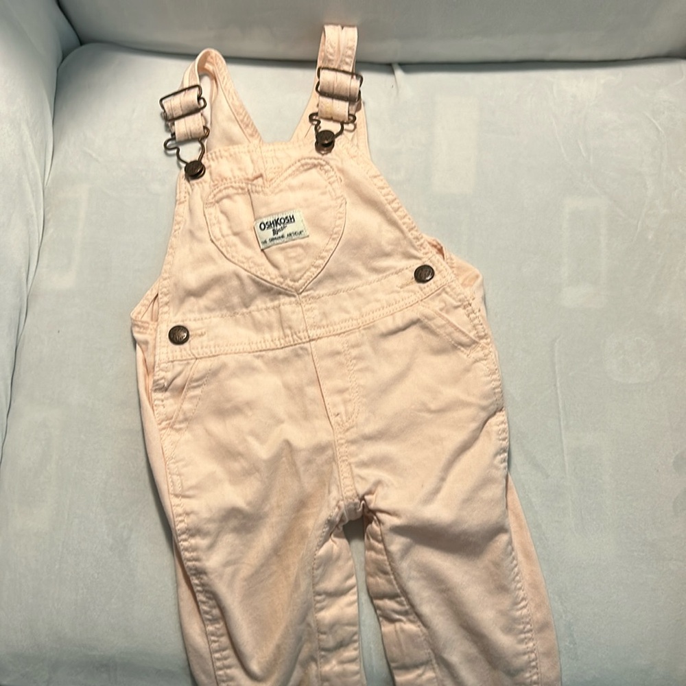 Pale pink overalls
